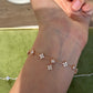 14K Solid Gold Fairy Clover Bracelet