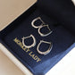 U-Shape Moissanite Hoop Earrings