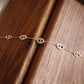 14K Solid Gold Spark Link Bracelet猪鼻子