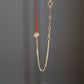 14K Solid Yellow Gold Bubble Red Bracelet