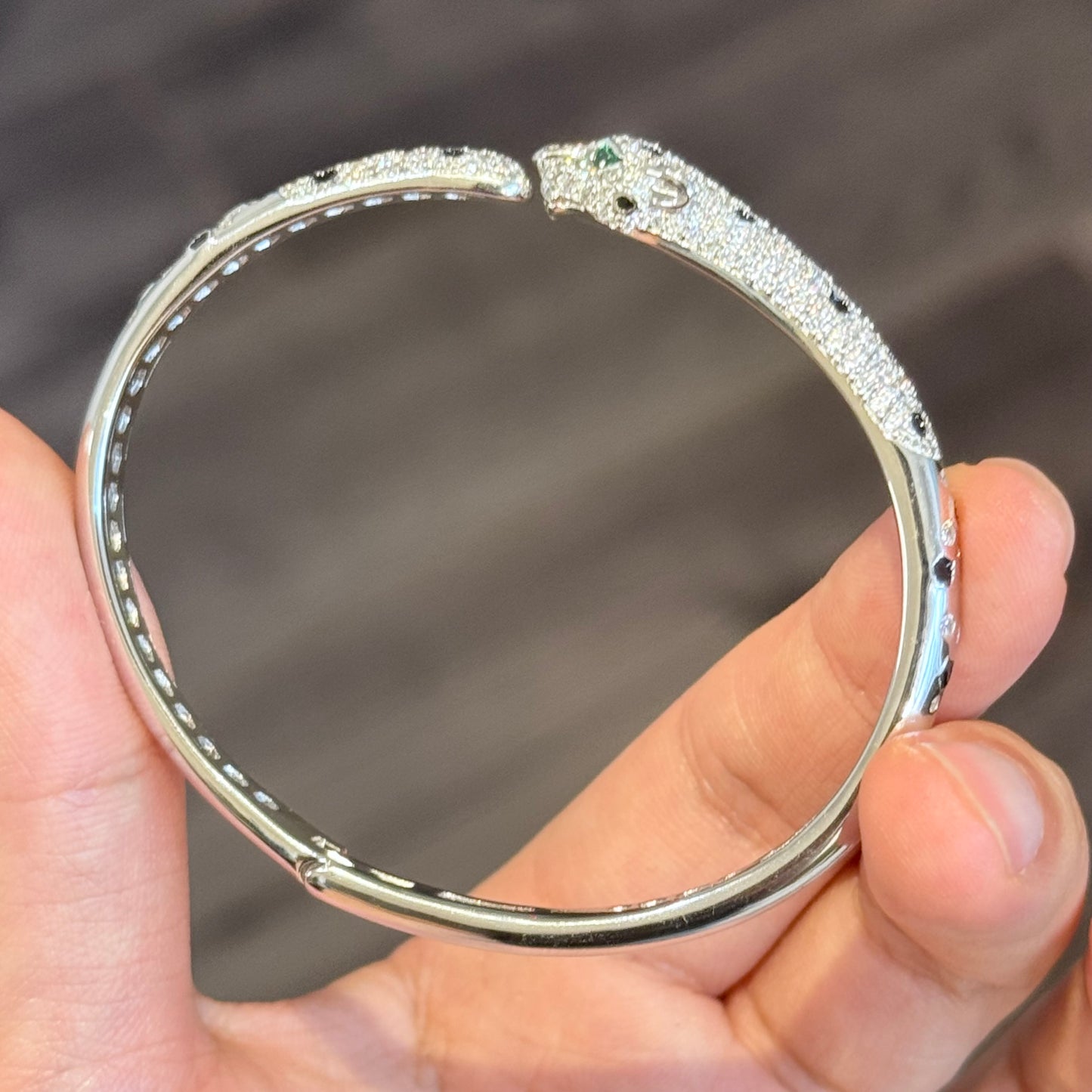 Leopard Oval Bangle Bracelet