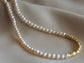 Crushed Gold Baby Pearl Necklace