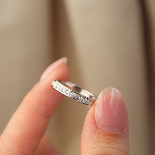 Full Eternity Moissanite Ring