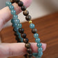 蓝水翡翠沉香双圈手串 Two Layer Bracelet of Natural Jadeite and Agarwood 6mm