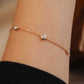 14K Solid Gold Five Bubbles Bracelet