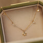 14K Solid Gold Sea Star Bubble Necklace