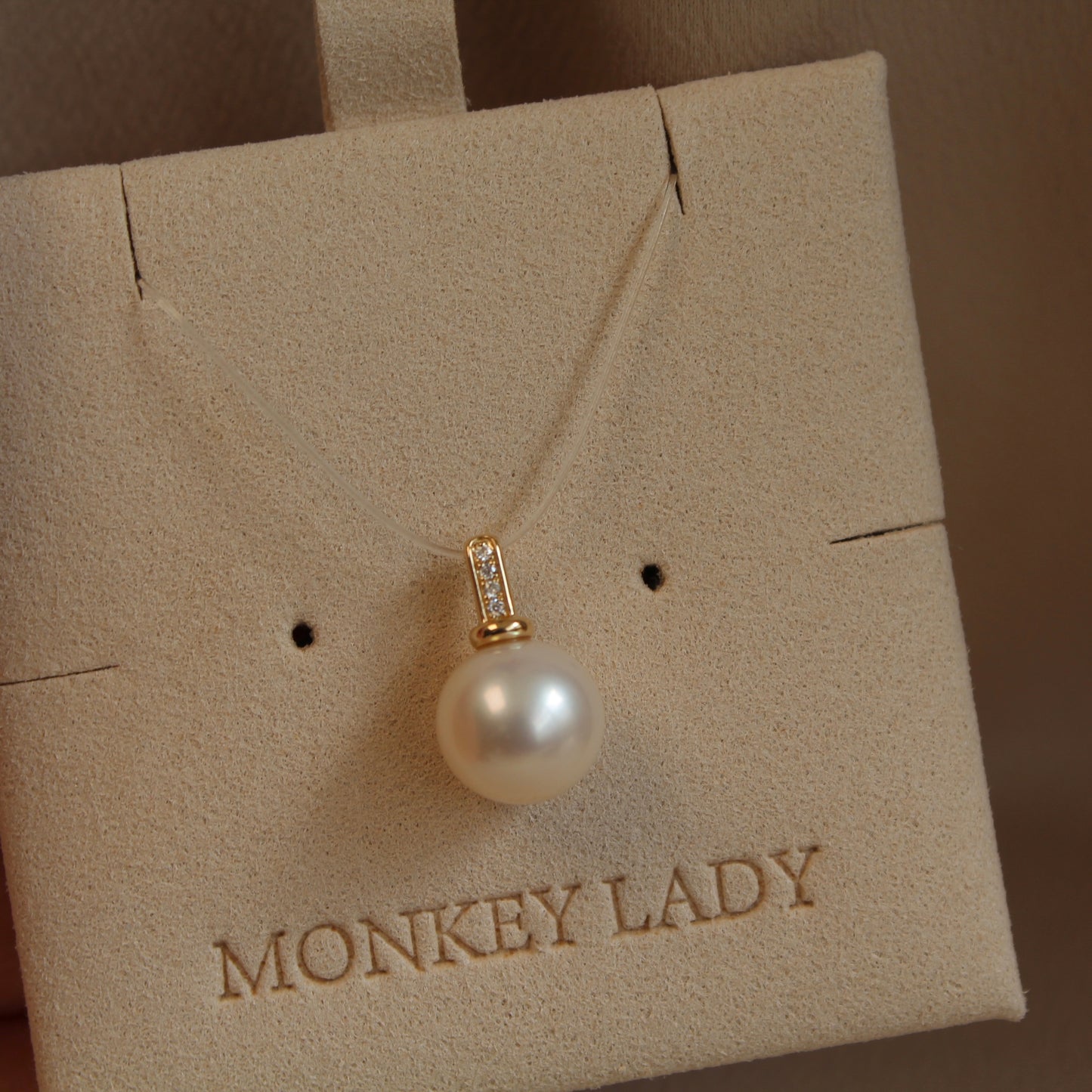 14K Solid Gold Natural Pearl Pendant