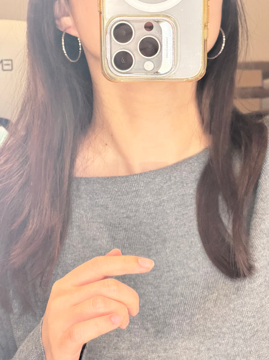 Shiny Big Hoop Earrings, 35mm