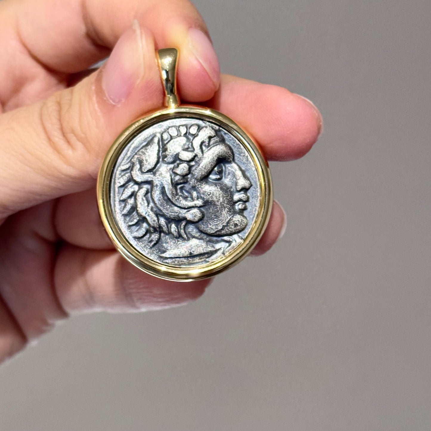 Greek Coin-Inspired Pendant