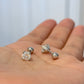 Classic Four-Claw Moissanite Earrings, 0.5 carat