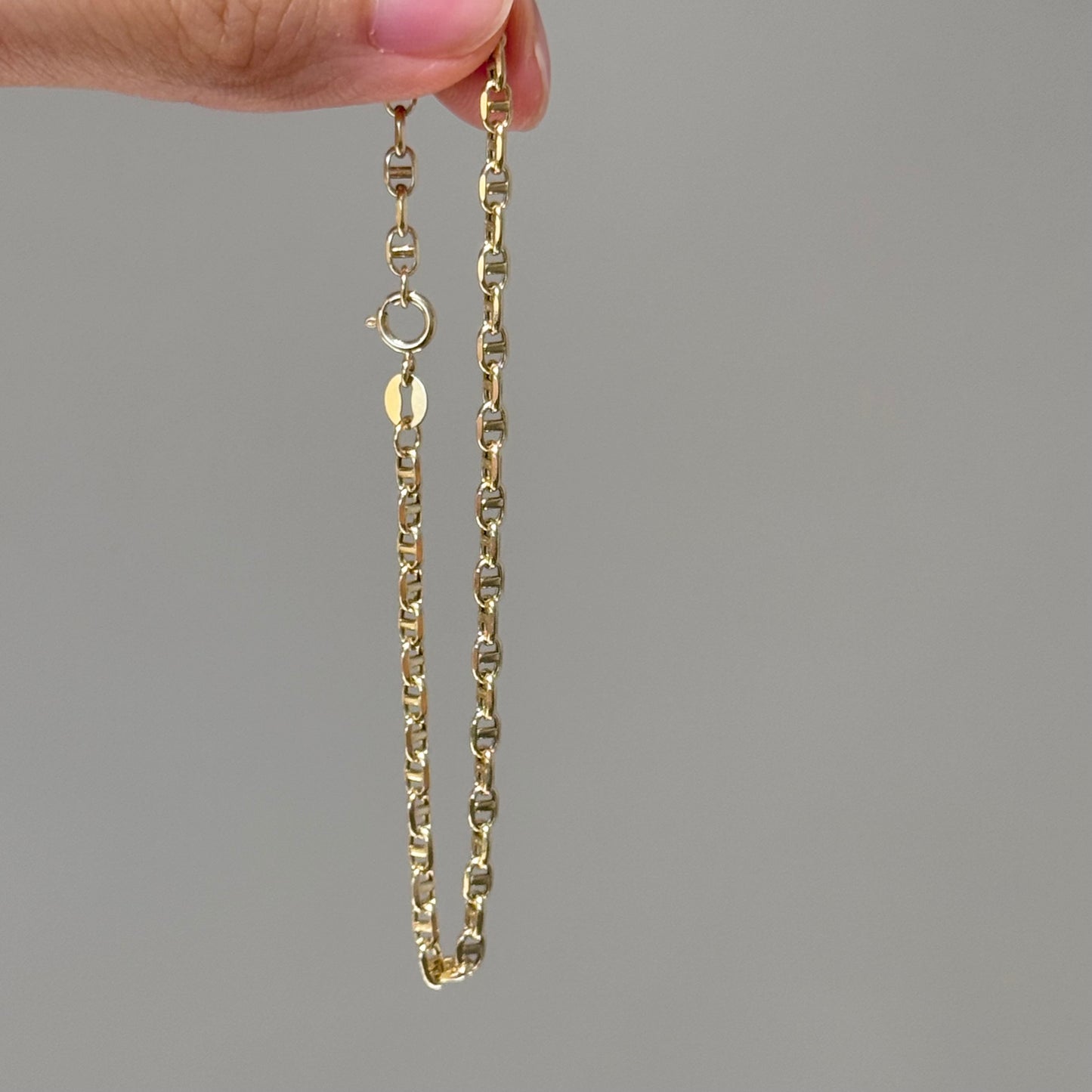 18K Solid Gold Classic Link Bracelet