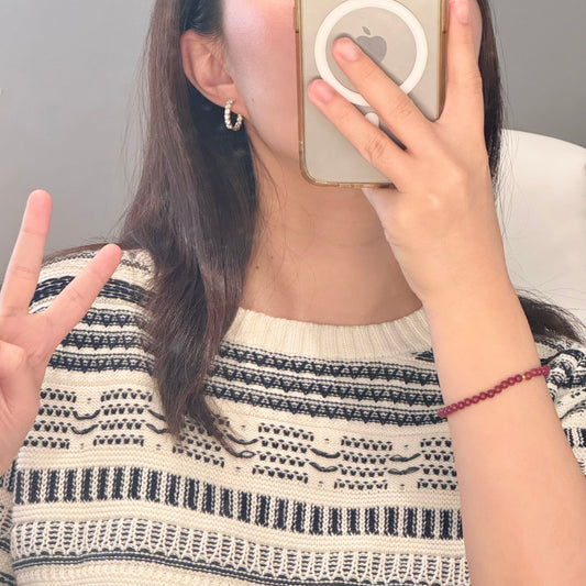 Big Circle Double Sides Moissanite Earrings