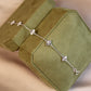 14K Solid White Gold Clover Bracelet 双面车花工艺