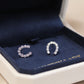 Sparkling Horseshoe Moissanite Earrings