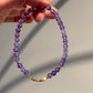 小碎金18K Solid Gold Natural Amethyst Bracelet