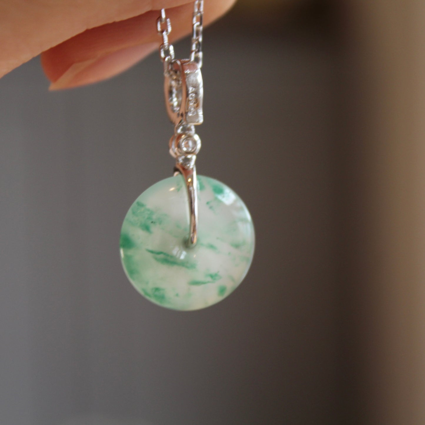 非洲翠平安扣African Aventurine Peace Buckle Necklace