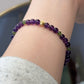 18K Solid Gold Natural Amethyst Bracelet