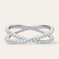 Crossover Moissanite Ring