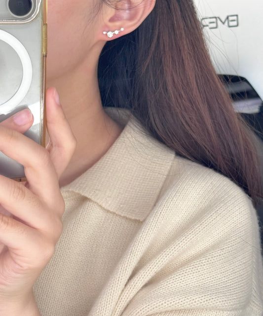 Sparkling Star Moissanite Stud Earrings