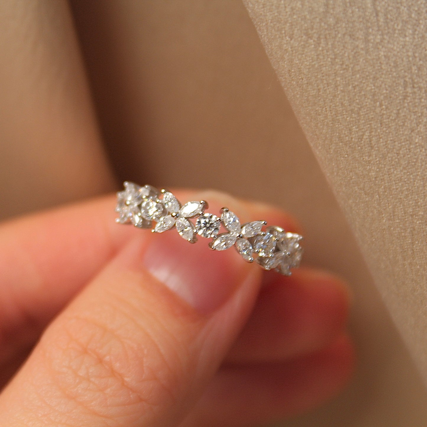 Blooming Clover of Wishes Moissanite Ring