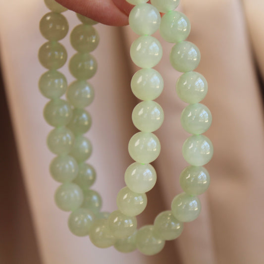 Icy 8mm Natural Jade Bracelet冰晴水