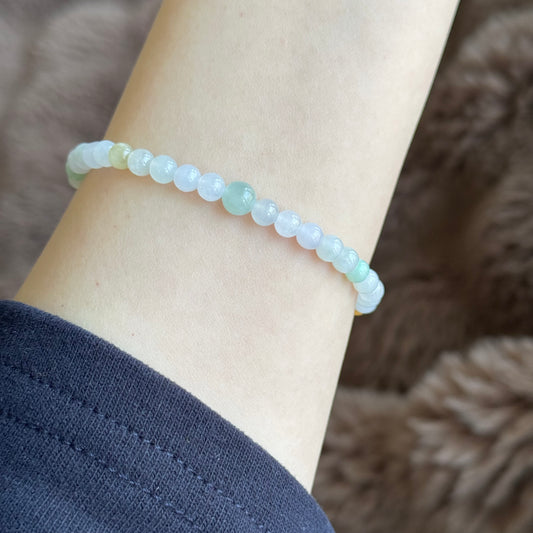 Macaron Natural Jadeite Bracelet, 5mm