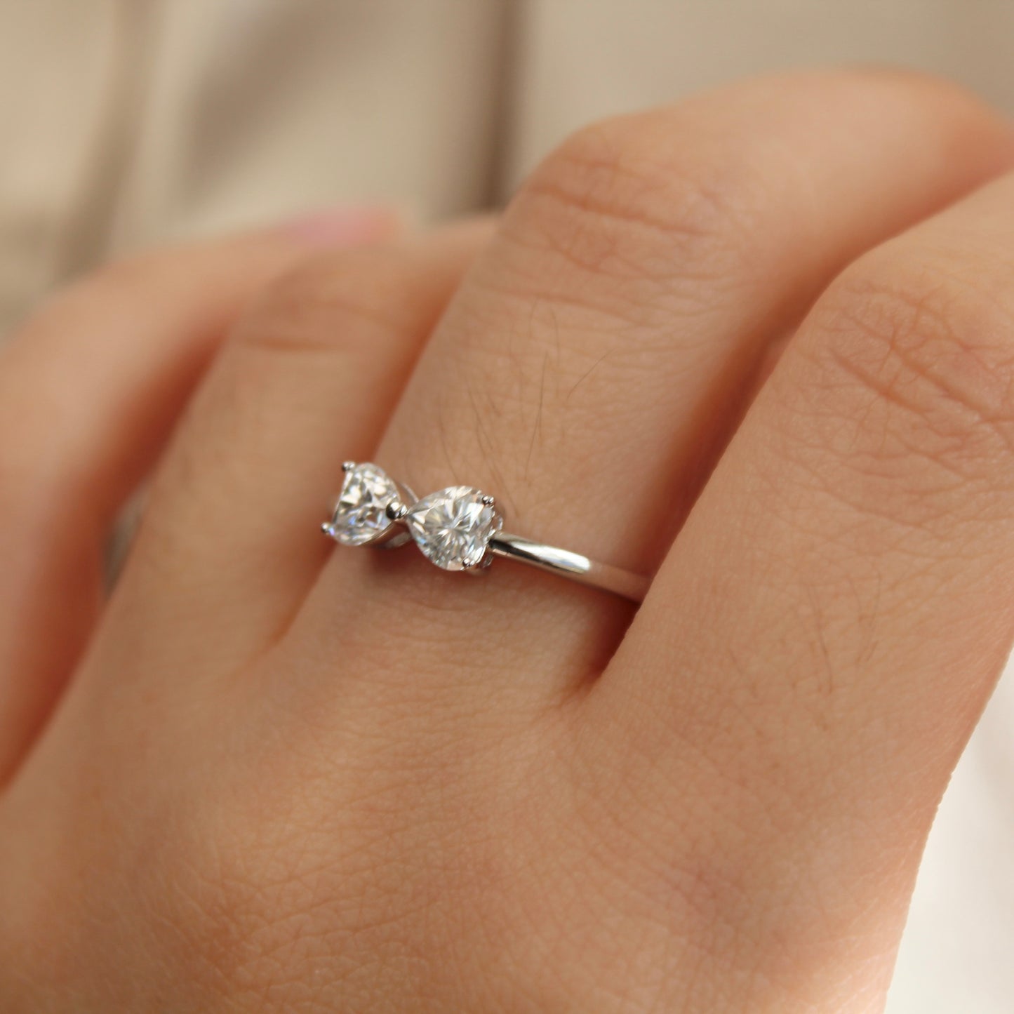 Bowknot Moissanite Ring
