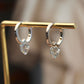 Floating Moissanite Hoop Earrings, 1 Carat