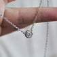 Bubble Moissanite Sterling Silver Necklace, 0.5ct