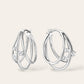 Triple Circle Moissanite Hoop Earrings