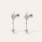 Small Compass Star Moissanite Earrings
