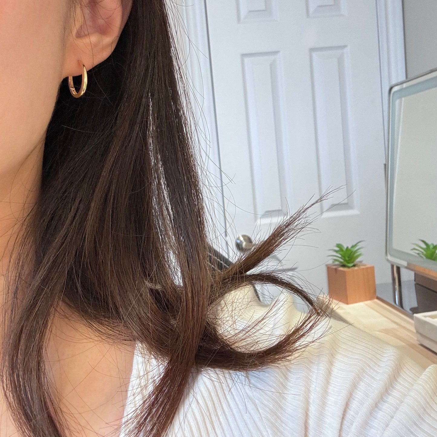 14K Solid Gold Classic Hoop Earrings
