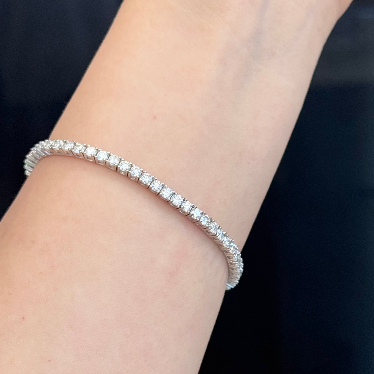 Sparkling Tennis Moissanite Bracelet, 0.06 carat