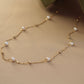 14K Solid Gold Natural Pearl Necklace满天星