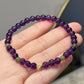 18K Solid Gold Natural Amethyst Bracelet