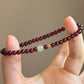 石榴石Natural Garnet & Jade Solid Gold Bracelet