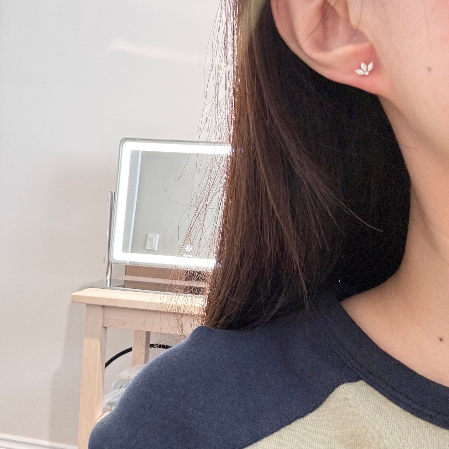 Mini Crown Moissanite Earrings