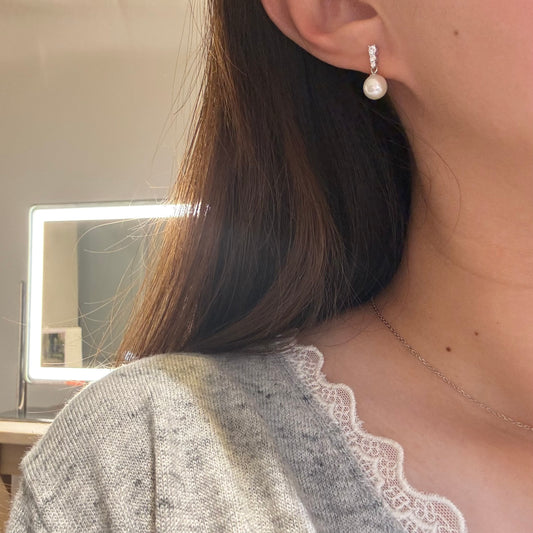 Water-drop Natural Pearl Earrings