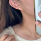 14K Solid White Gold Multi-Use Drop Earrings