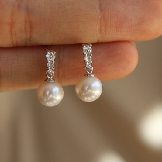 Water-drop Natural Pearl Earrings