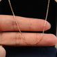 14K Solid Rose Gold Plain Chain Necklace