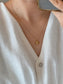 18K Solid Yellow Gold Plain Chain Necklace闪珠链