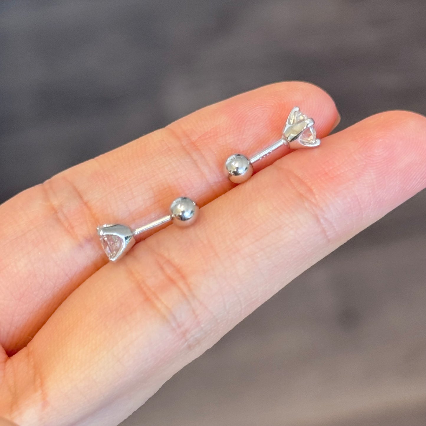 Classic Four-Claw Moissanite Earrings, 0.5 carat