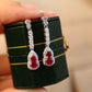 Hulu Natural Ruby Tassel Earrings