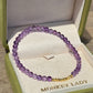 小碎金18K Solid Gold Natural Amethyst Bracelet