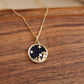 14K Solid Gold Star River Pendant