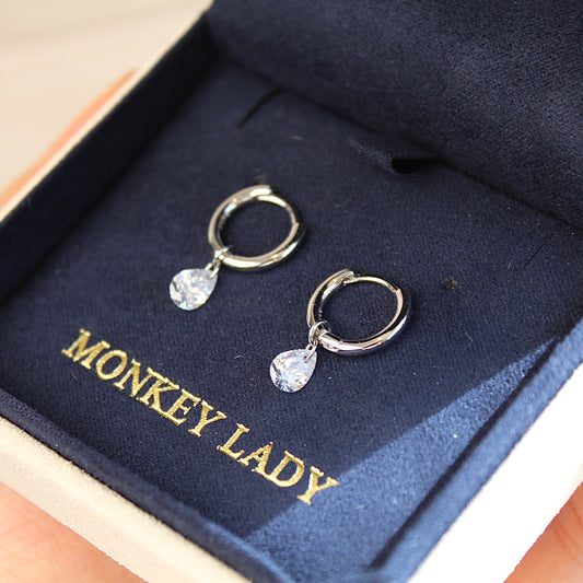 Jennie-Style Pear Hoop Earrings