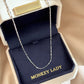 Sparkling Plain Chain Necklace, 60cm