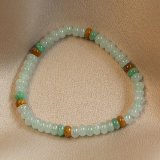 翡翠算盘珠Natural Jadeite Bead Bracelet