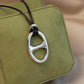 Oval Link Silver Necklace 猪鼻子T恤链